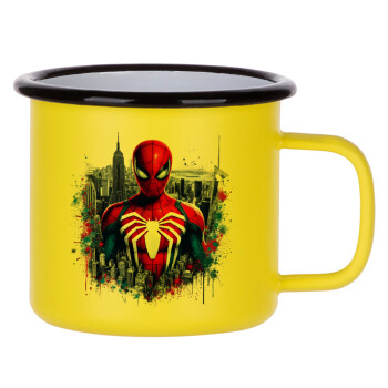 Spiderman City, Metallic enamel MATT Yellow cup 360ml