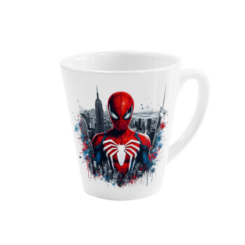 Spiderman City, Κούπα κωνική Latte Λευκή, κεραμική, 300ml