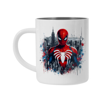 Spiderman City, Mug Stainless steel double wall 450ml