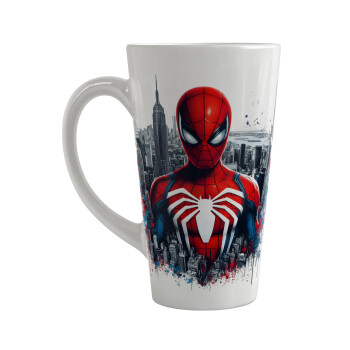 Spiderman City, Κούπα κωνική Latte Μεγάλη, κεραμική, 450ml