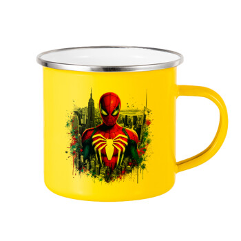 Spiderman City, Yellow Enamel Metallic Cup 360ml