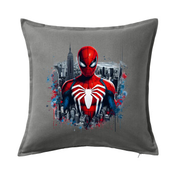 Spiderman City, Sofa cushion Grey 50x50cm includes filling