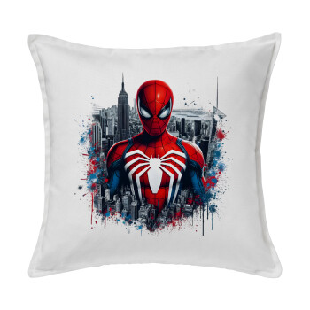 Spiderman City, Sofa cushion White 50x50cm includes filling