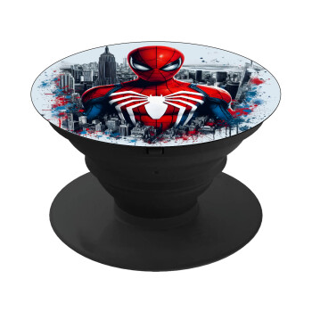 Spiderman City, Phone Holders Stand  Black Hand-held Mobile Phone Holder