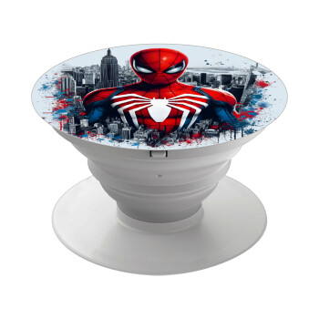 Spiderman City, Phone Holders Stand  White Hand-held Mobile Phone Holder