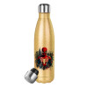 Glitter gold stainless steel thermos bottle, double-walled, 500ml