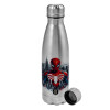 Metallic water bottle, stainless steel, 750ml