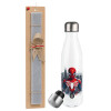 Easter candle, metallic white thermos bottle (500ml) & aromatic flat candle (30cm) (GRAY)