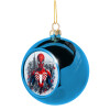 Blue Christmas tree ball ornament 8cm