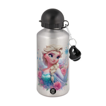 Elsa Princess, Metallic water jug, Silver, aluminum 500ml