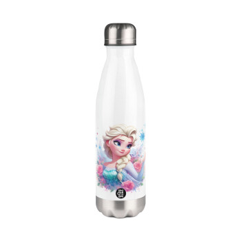 Elsa Princess, Metal mug thermos White (Stainless steel), double wall, 500ml