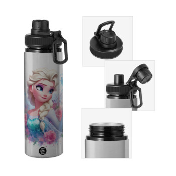 Elsa Princess, Metallic water bottle with safety cap, 850ml aluminum