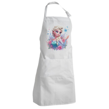 Elsa Princess, Adult Chef Apron (with sliders and 2 pockets)