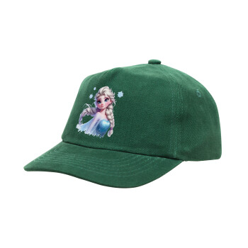 Elsa Princess, Children's Baseball Cap, 100% Cotton Drill, GREEN (COTTON, CHILDREN'S, ONE SIZE)