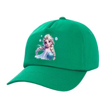 Elsa Princess, Children's Baseball Cap, 100% Cotton Twill, Green (COTTON, CHILDREN'S, UNISEX, ONE SIZE)