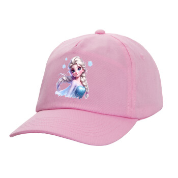 Elsa Princess, Casual children's baseball cap, 100% Cotton Twill, PINK (COTTON, CHILDREN'S, ONE SIZE)