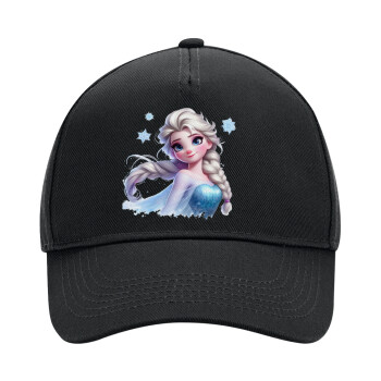 Elsa Princess, Adult Ultimate Hat BLACK, (100% COTTON DRILL, ADULT, UNISEX, ONE SIZE)