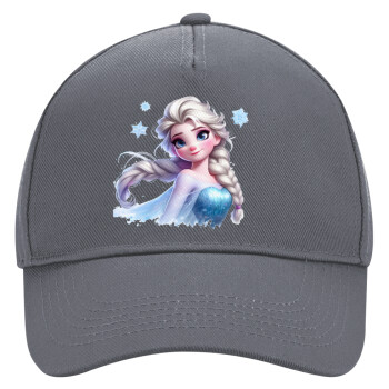 Elsa Princess, Ultimate Adult Hat Grey, (100% COTTON DRILL, ADULT, UNISEX, ONE SIZE)