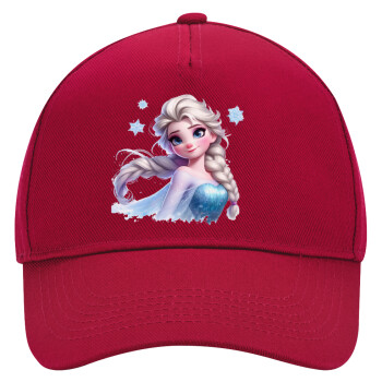 Elsa Princess, Adult Ultimate Hat RED, (100% COTTON DRILL, ADULT, UNISEX, ONE SIZE)