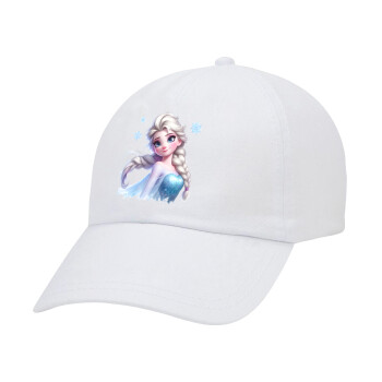 Elsa Princess, Καπέλο Ενηλίκων Baseball Λευκό 5-φύλλο (POLYESTER, ΕΝΗΛΙΚΩΝ, UNISEX, ONE SIZE)