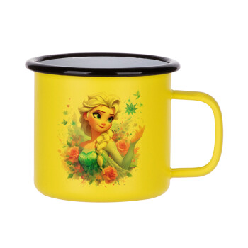 Elsa Princess, Metallic enamel MATT Yellow cup 360ml