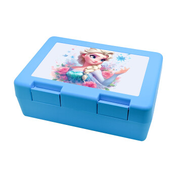 Elsa Princess, Children's cookie container LIGHT BLUE 185x128x65mm (BPA free plastic)