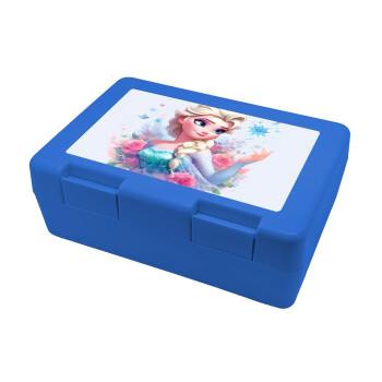 Elsa Princess, Children's cookie container BLUE 185x128x65mm (BPA free plastic)