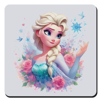 Elsa Princess, Τετράγωνο μαγνητάκι ξύλινο 9x9cm