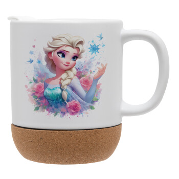 Elsa Princess, Ceramic coffee mug Cork (MAT), 330ml (1pcs)