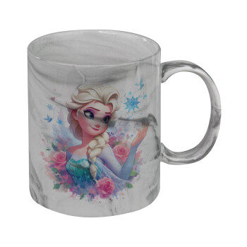 Elsa Princess, Mug ceramic marble style, 330ml