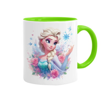 Elsa Princess, Mug colored light green, ceramic, 330ml