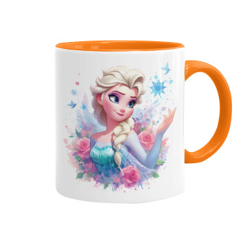 Elsa Princess, Mug colored orange, ceramic, 330ml