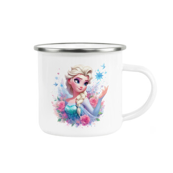 Elsa Princess, Metallic enamel cup white 360ml