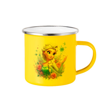 Elsa Princess, Yellow Enamel Metallic Cup 360ml