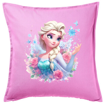 Elsa Princess, Sofa cushion Pink 50x50cm includes filling