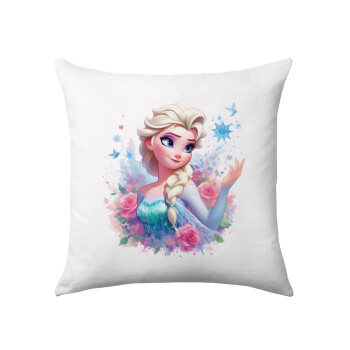 Elsa Princess, Μαξιλάρι καναπέ 40x40cm περιέχεται το  γέμισμα