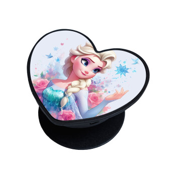 Elsa Princess, Phone Holders Stand  καρδιά Μαύρο Βάση Στήριξης Κινητού στο Χέρι