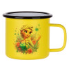 Metallic enamel MATT Yellow cup 360ml