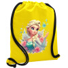 Backpack pouch GYMBAG Yellow, with pocket (40x48cm) & thick cords