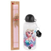 Easter Set, metallic aluminum bottle (500ml) & aromatic flat Easter candle (30cm) (PINK)