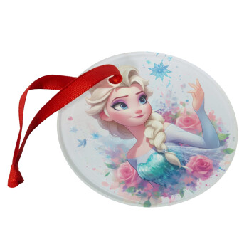 Elsa Princess, Christmas ornament glass 9cm