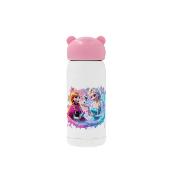 Elsa & Anna Princess, Pink stainless steel thermal flask, 320ml