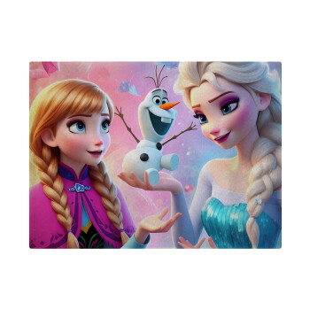 Elsa & Anna Princess, Επιφάνεια κοπής γυάλινη (38x28cm)