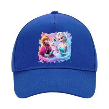 Elsa & Anna Princess, Ultimate Adult Hat BLUE, (100% COTTON DRILL, ADULT, UNISEX, ONE SIZE)