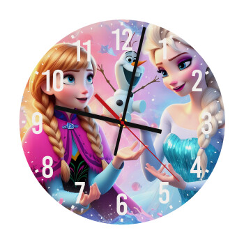 Elsa & Anna Princess, Ρολόι τοίχου ξύλινο (30cm)