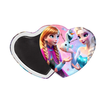 Elsa & Anna Princess, Μαγνητάκι καρδιά (57x52mm)