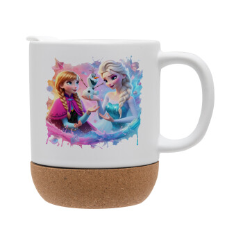 Elsa & Anna Princess, Ceramic coffee mug Cork (MAT), 330ml (1pcs)