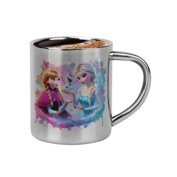 Elsa & Anna Princess, Double-wall metal cup for espresso (220ml)