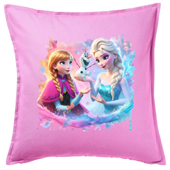 Elsa & Anna Princess, Sofa cushion Pink 50x50cm includes filling