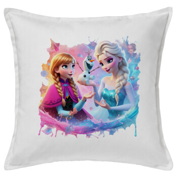 Elsa & Anna Princess, Sofa cushion White 50x50cm includes filling